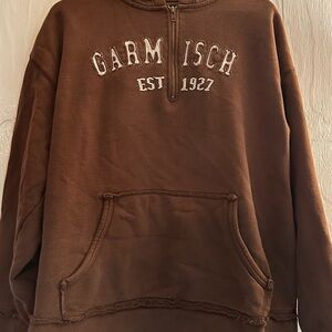 Artisan Brown quarter zip hoodie